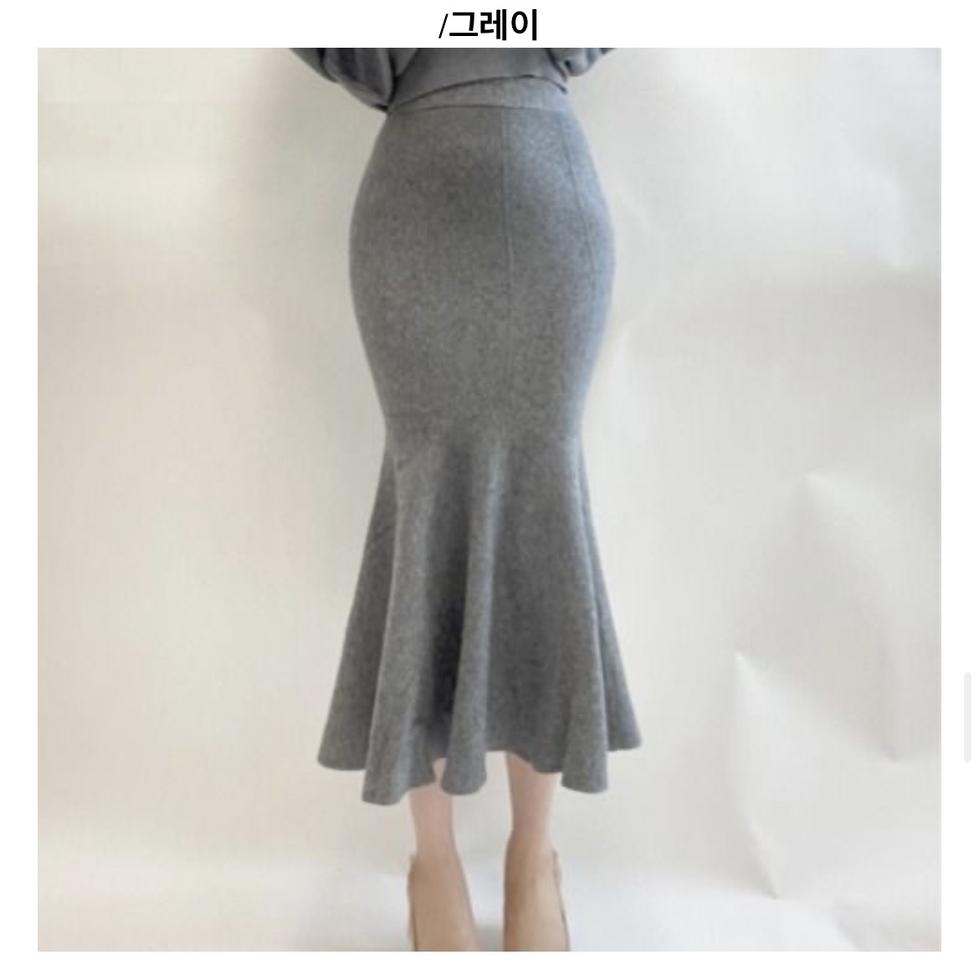 회색 머메이드 스커트(새상품)