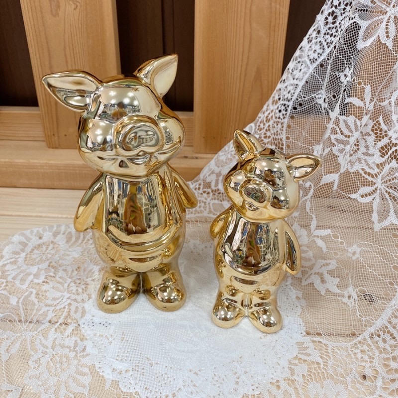 (새상품) 장식품 : 서있는 황금 돼지