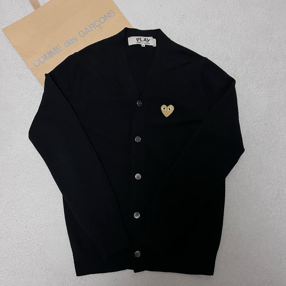 {새상품 급} 꼼데가르송 골드와펜 블랙 가디건