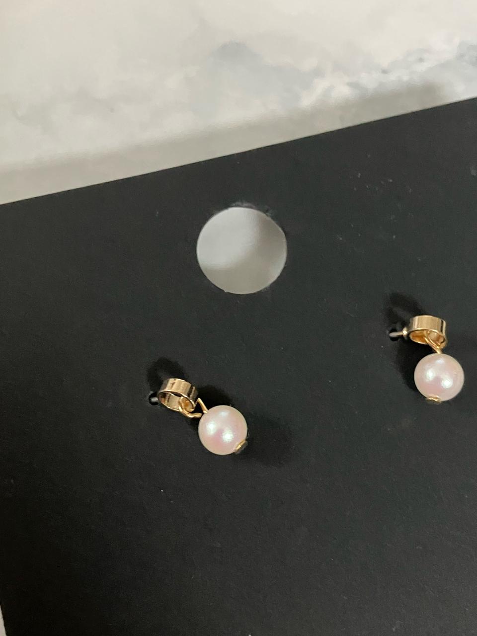 새상품 진주 골드 드롭 귀걸이