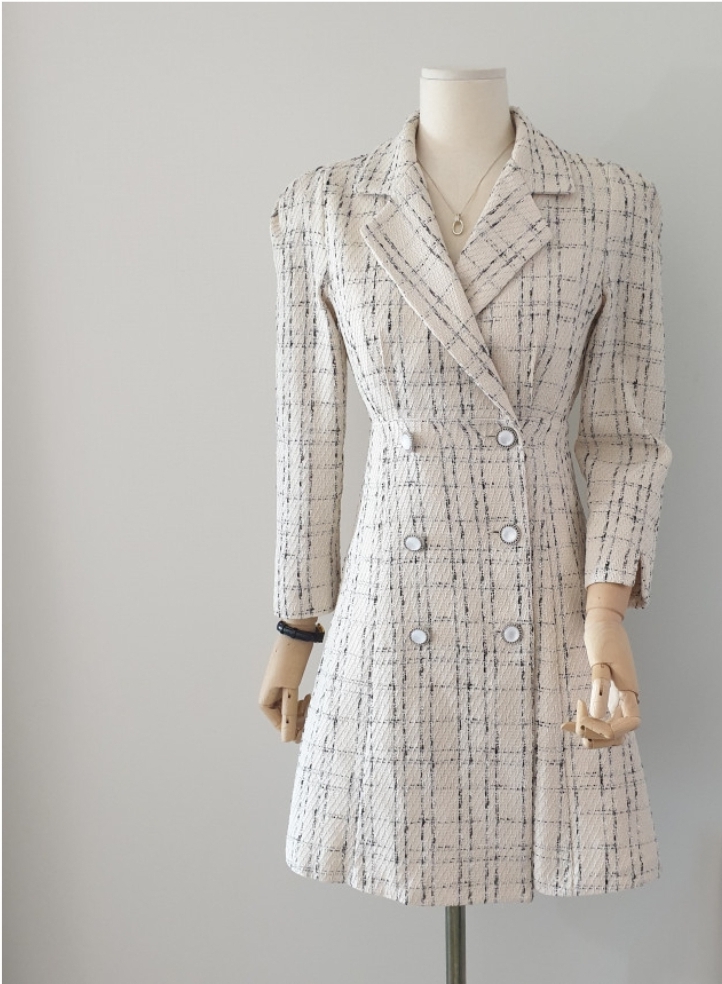 트위드자켓원피스XS 44사이즈 미니원피스 새제품