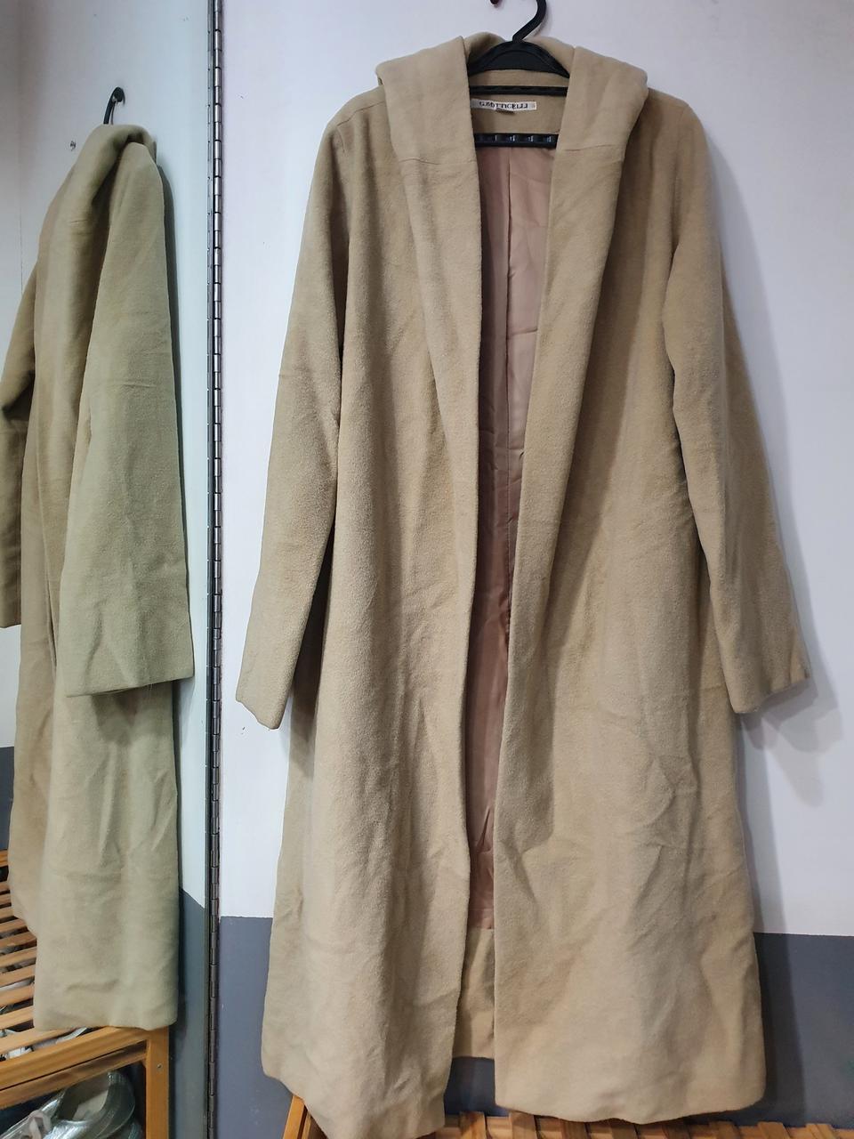 지보티첼리 빈티지 후드 롱코트