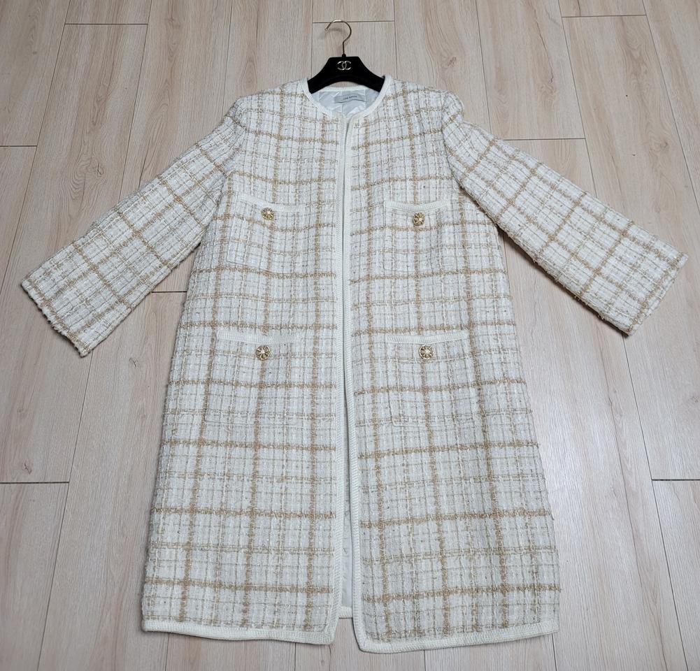 LOW GAUGE 트위드 롱코트 77