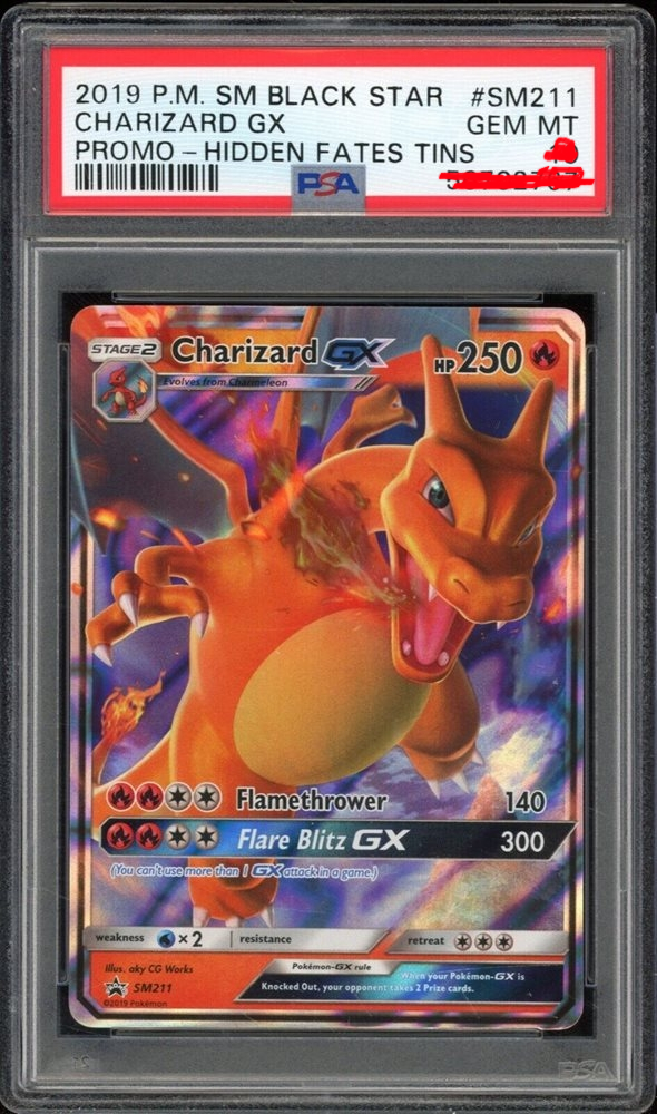 2019 리자몽 GX 북미 프로모 PSA 8 등급카드