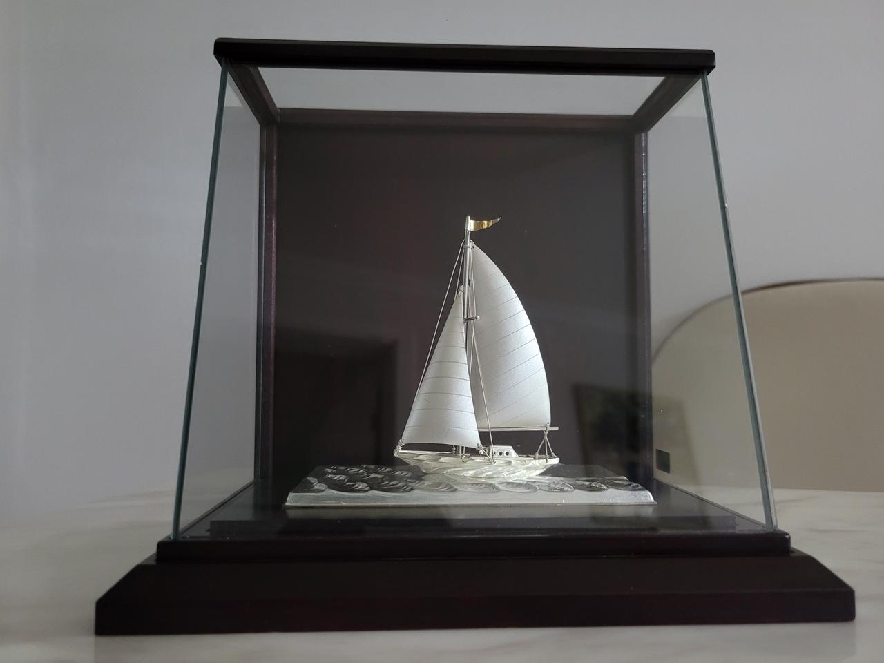 은세공장인 Takehiko 순은 실버 범선