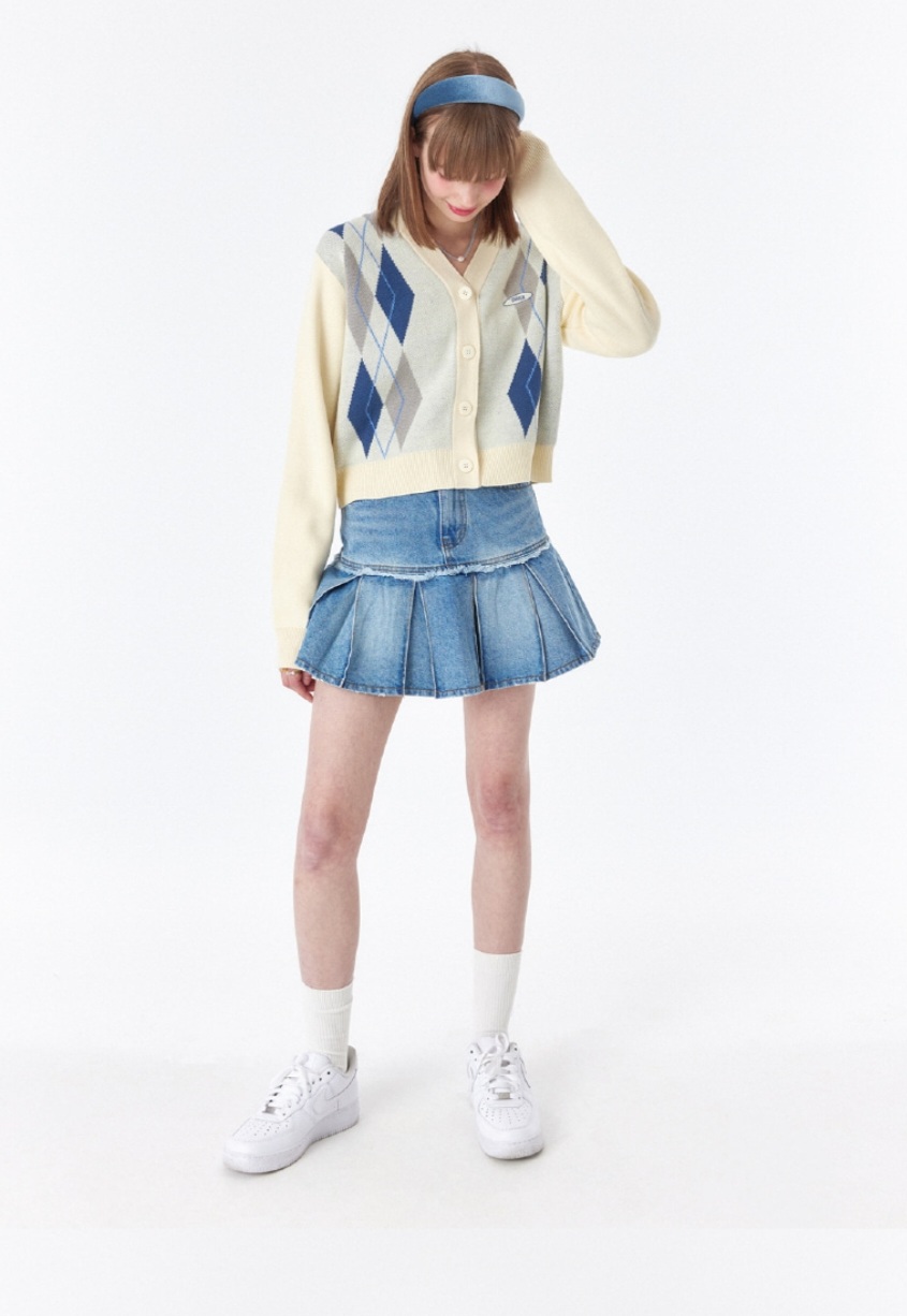 척 아가일 크롭가디건