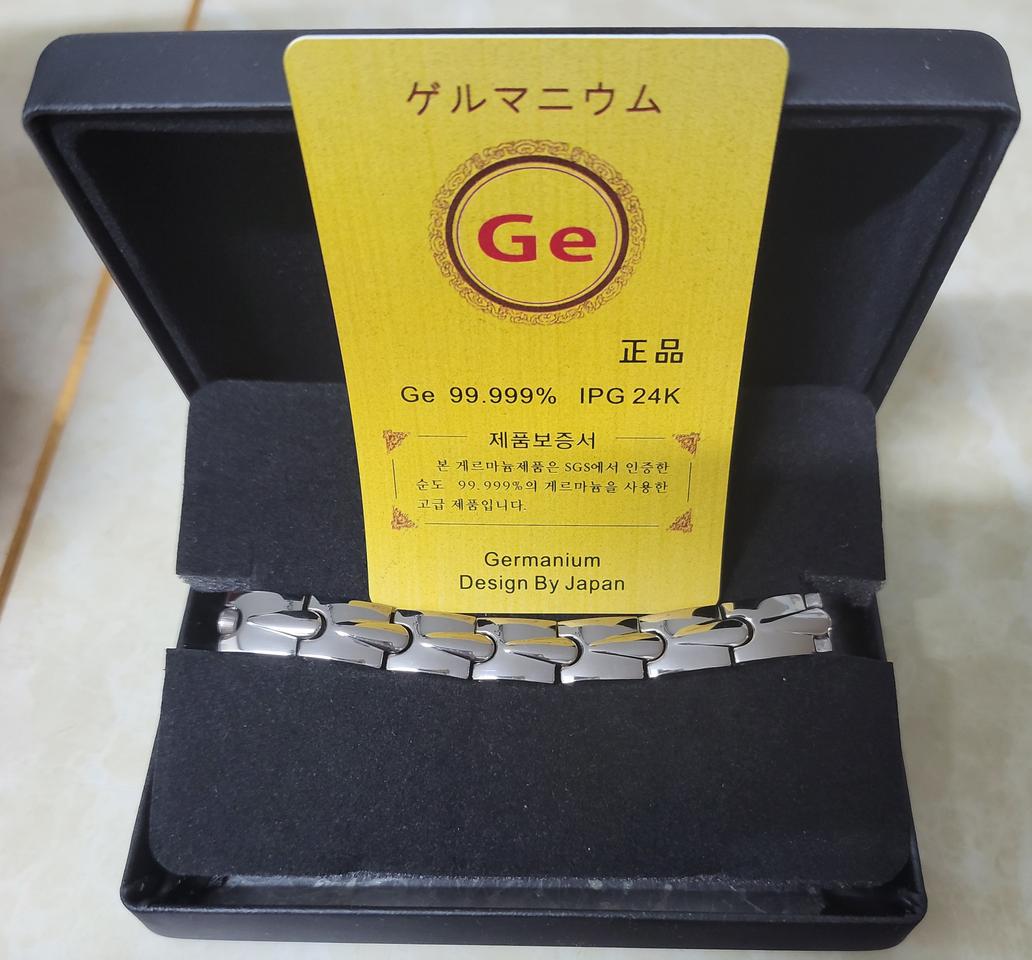 티타늄 (겔라루체)남성화이트실버 게르마늄팔찌