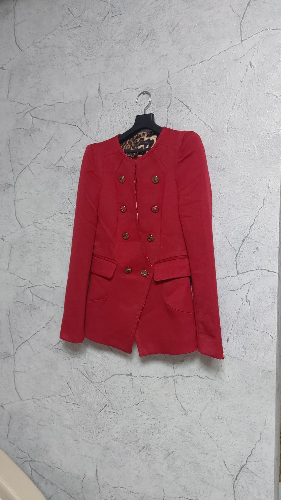 모직정장제이엔비 레오파드 포인트 레드 정장 자켓 55