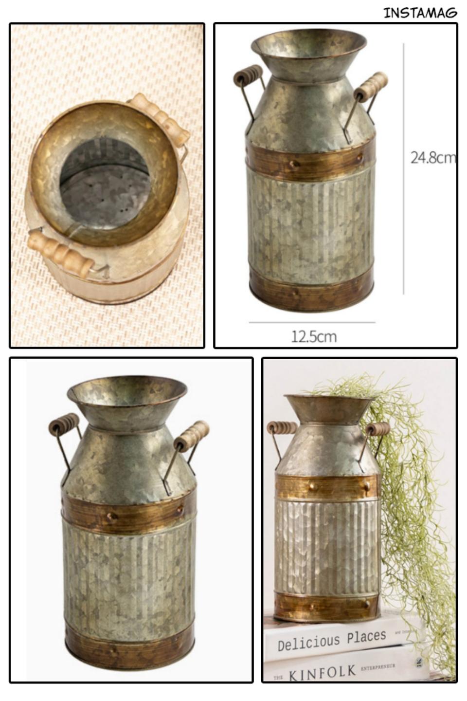 빈티지 철제 우유통