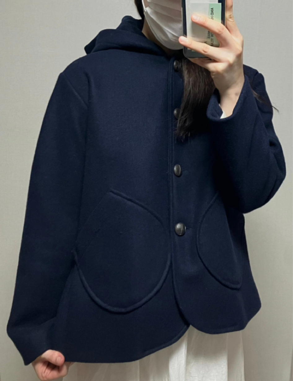 네이비 후드 자켓