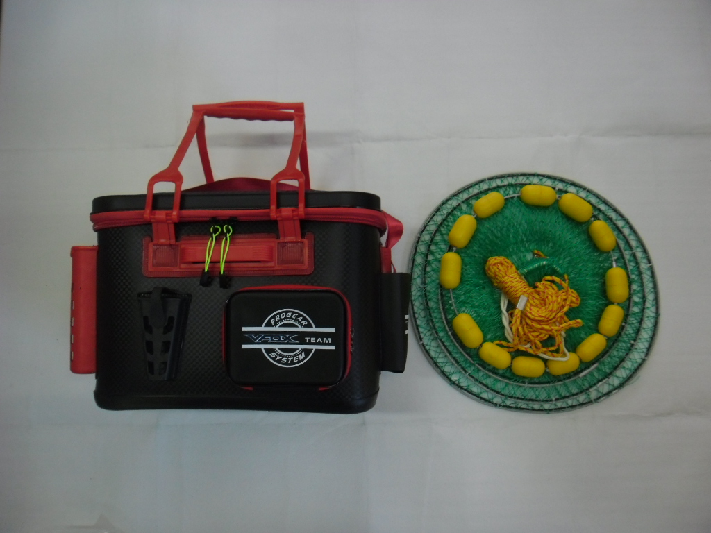 (246)고급하드밑밥통겸살림통40cm+3단부력망45cm