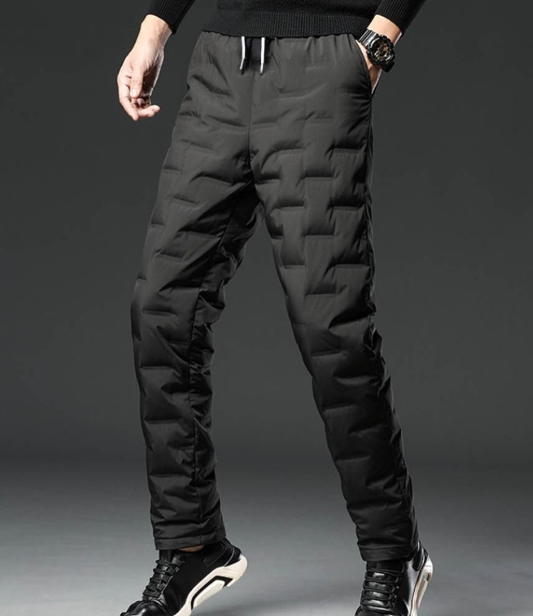 패딩 압열누빔팬츠 방한바지