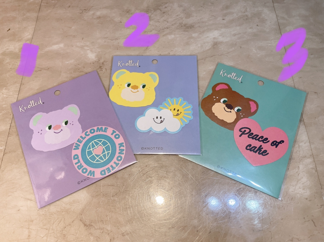 노티드 스티커 세트