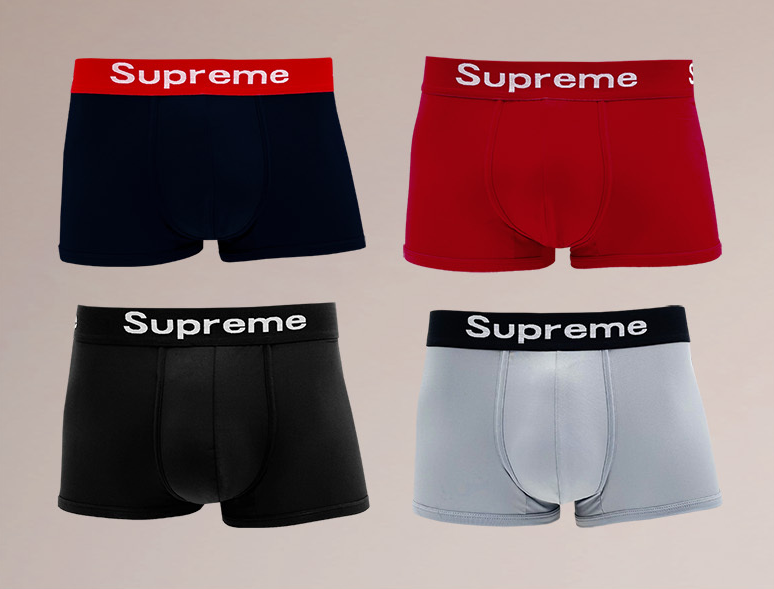 슈프림 남자 드로즈 4장 1셋트 구성