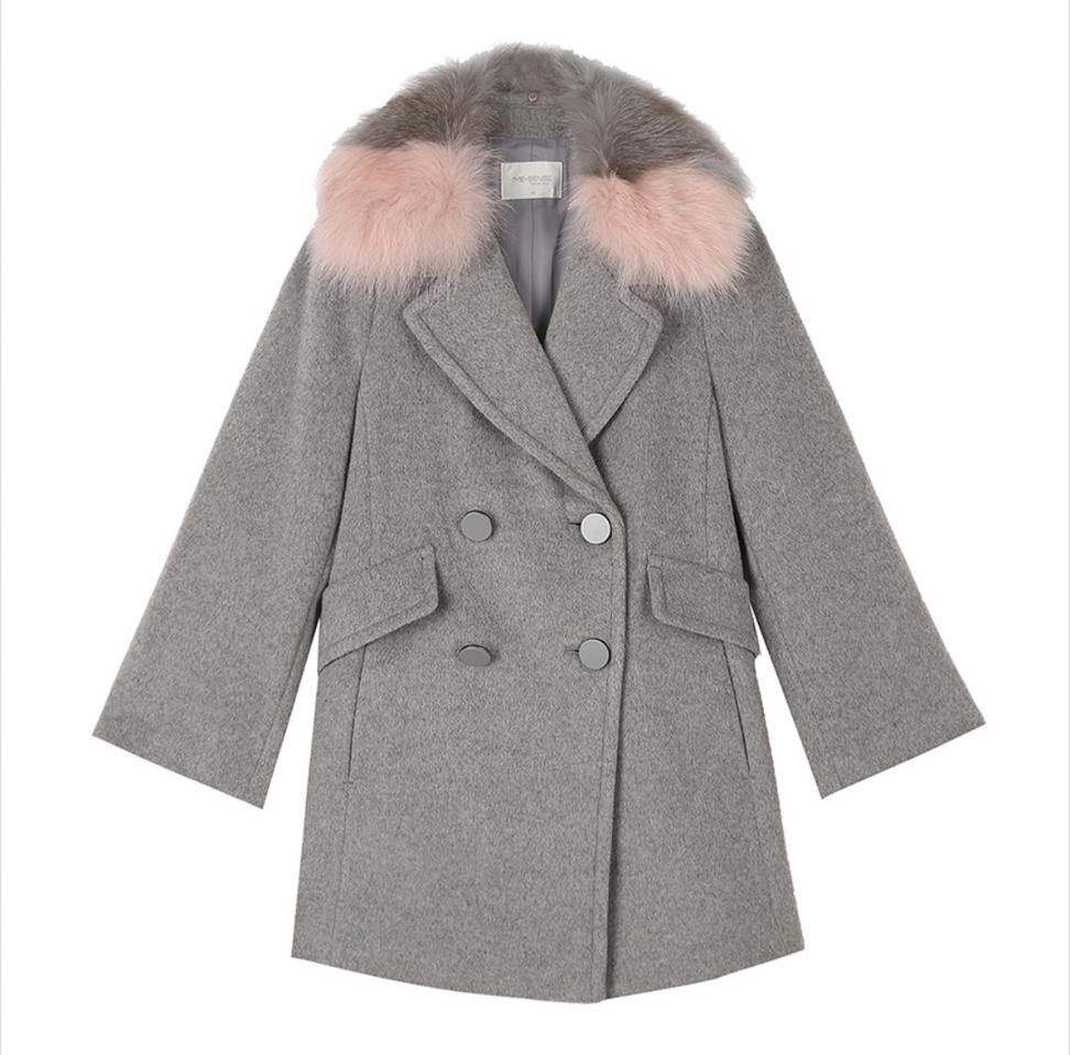 미센스 폭스퍼 울 하프코트