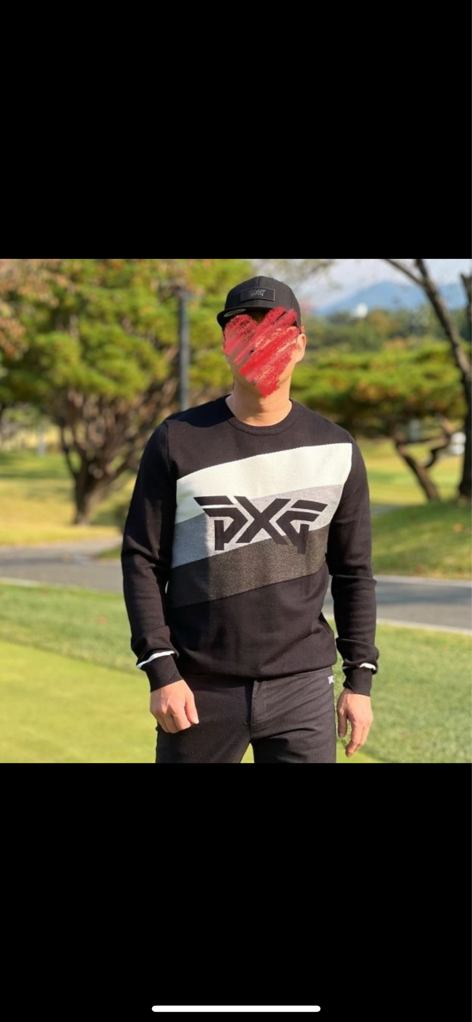 골프 라운드넥 스웨터