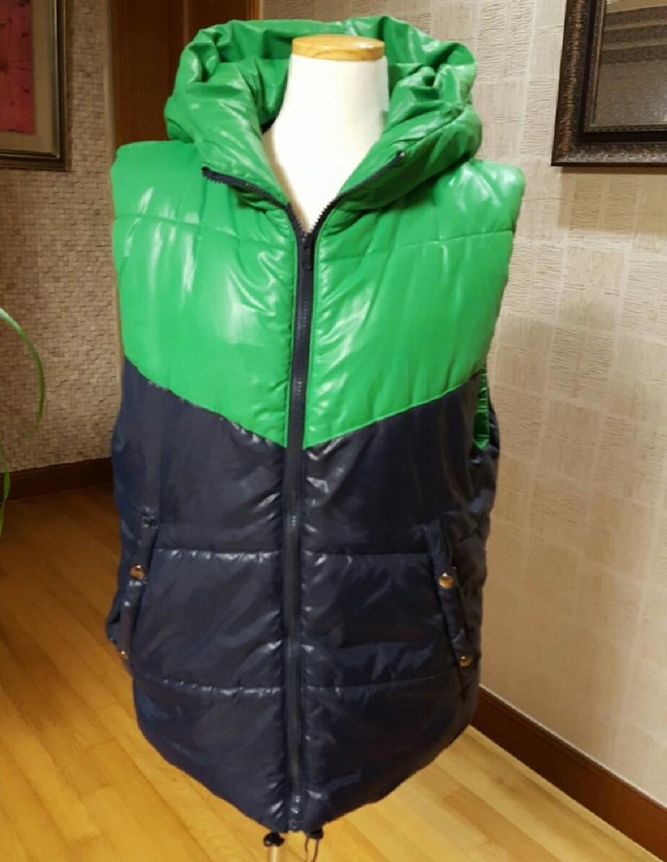 패딩 후드조끼 L 55~77 (남여공용)