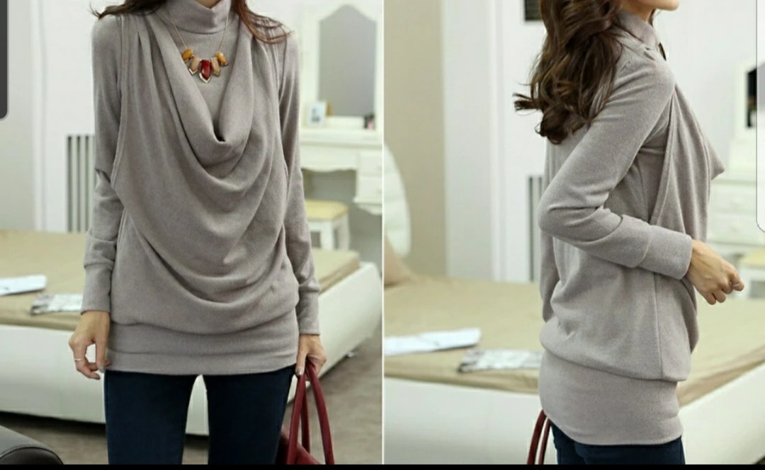 쉐비아 드레이프 폴라 롱티 새옷