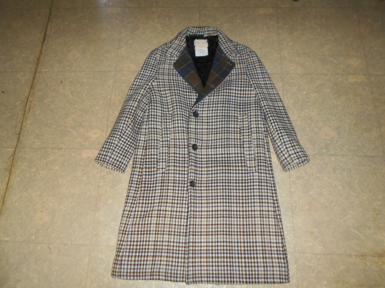 스테판슈나이더 퍼트리밍 체크 모직 코트