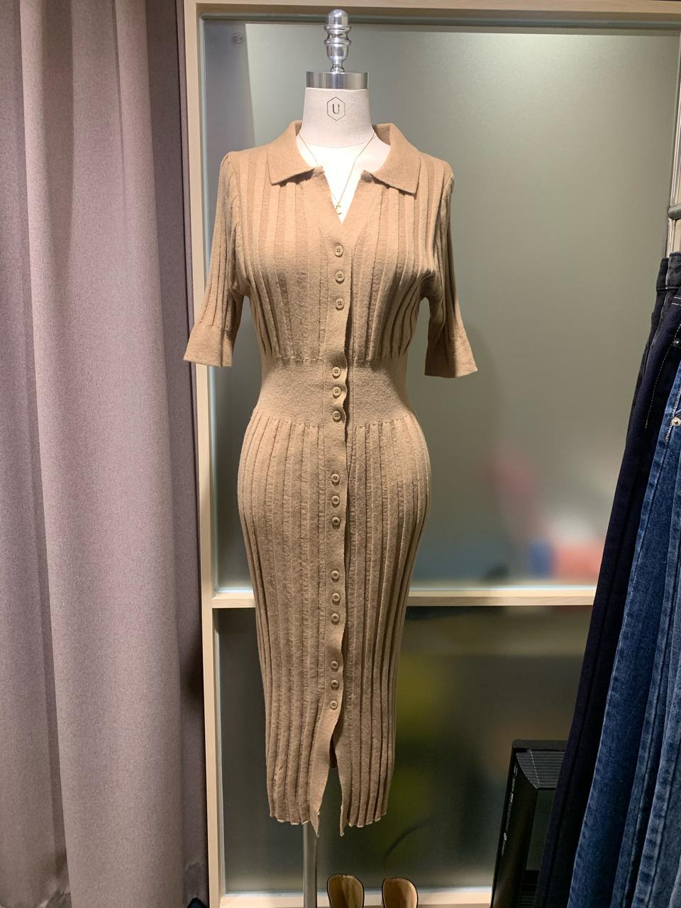 니트 골지 여신원피스