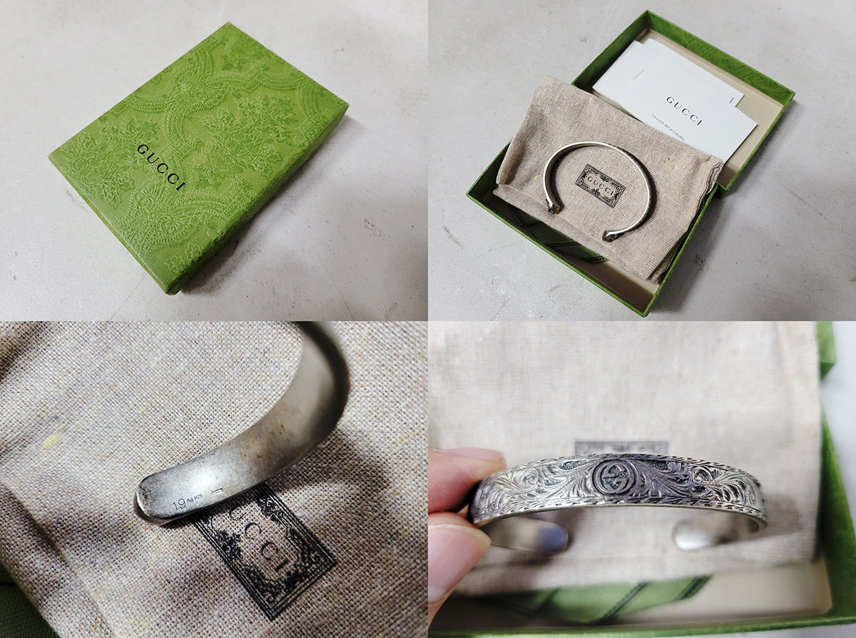 검수가능 구찌 펠린 헤드 실버 팔찌 팝니다 가격인하