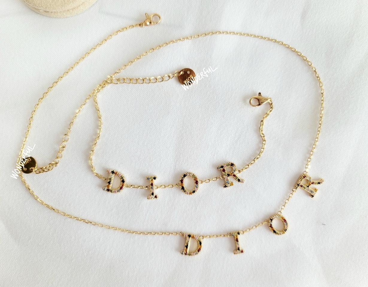 14k 칵테일 영문 목걸이