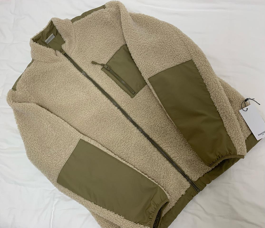 망고 양털 플리스 자켓 카키 L