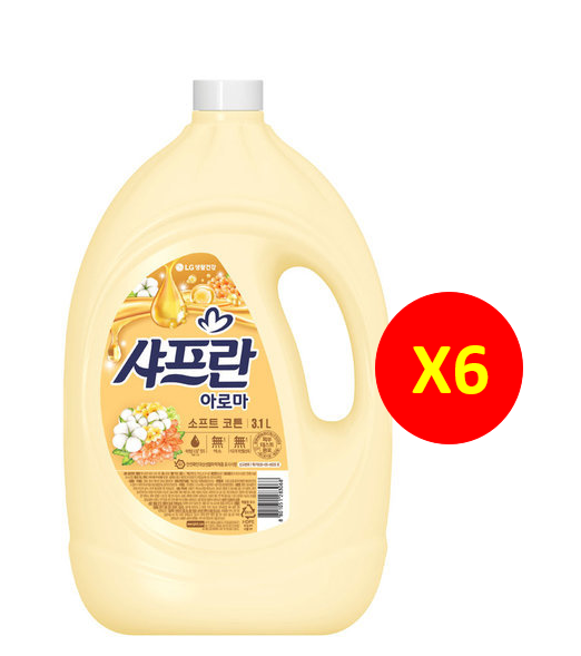 (무배) 샤프란 3.1L x 6ea (섬유유연제)