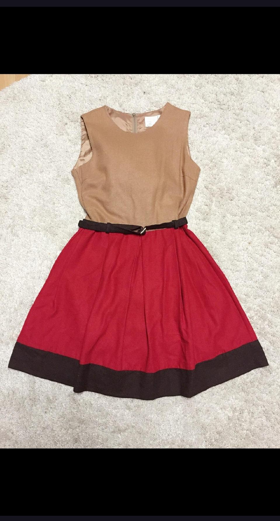 드레스코드 RED 화사한 모직원피스 55