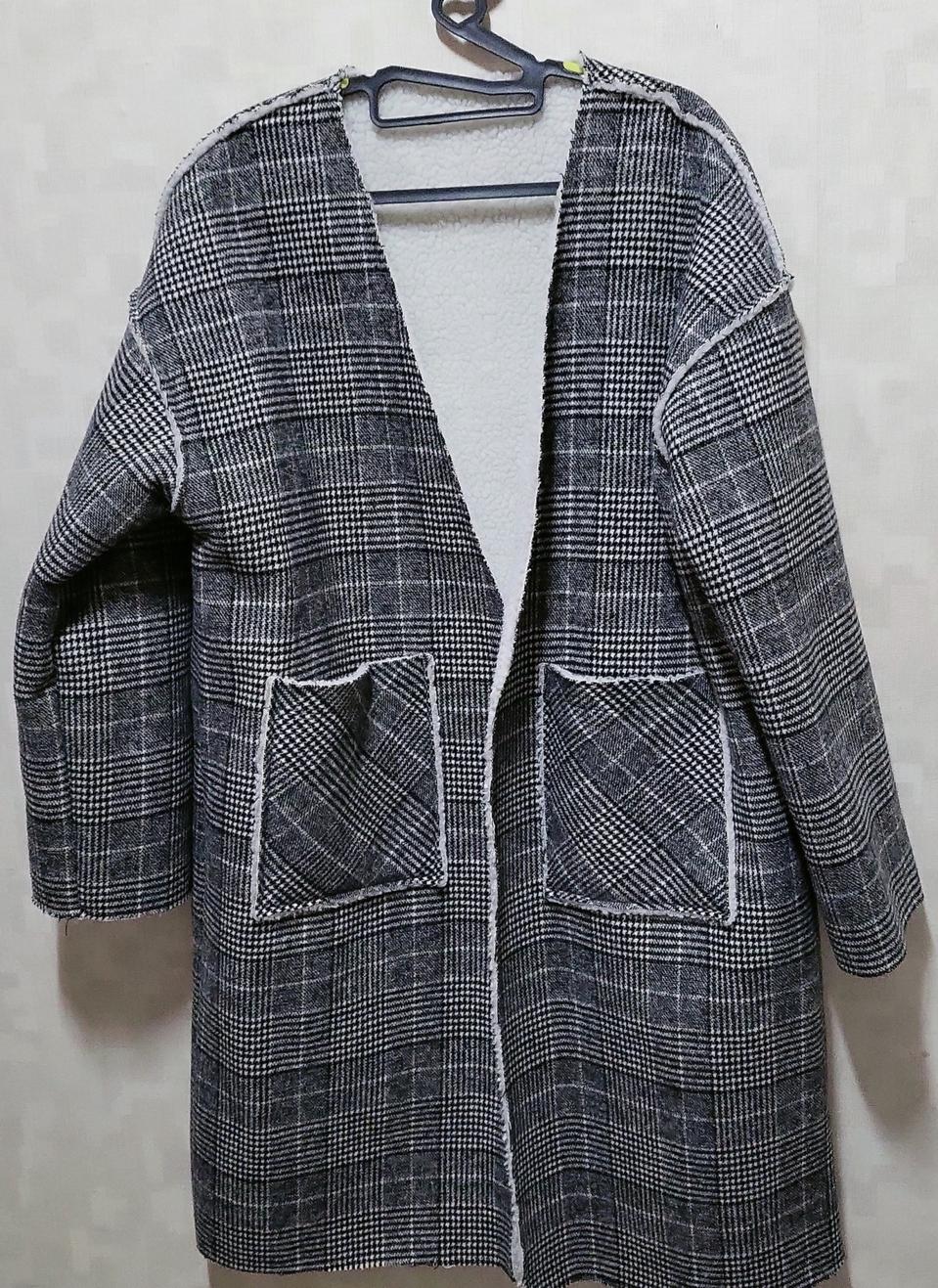 (중고)디자인이 세련된 체크 울코트&겨울신상&반값!