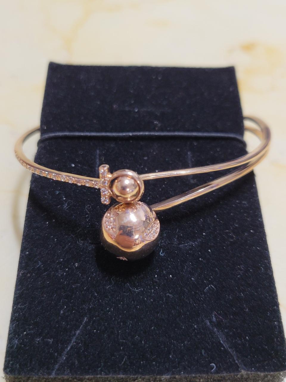 14k 로즈골드 뱅글로 팔찌