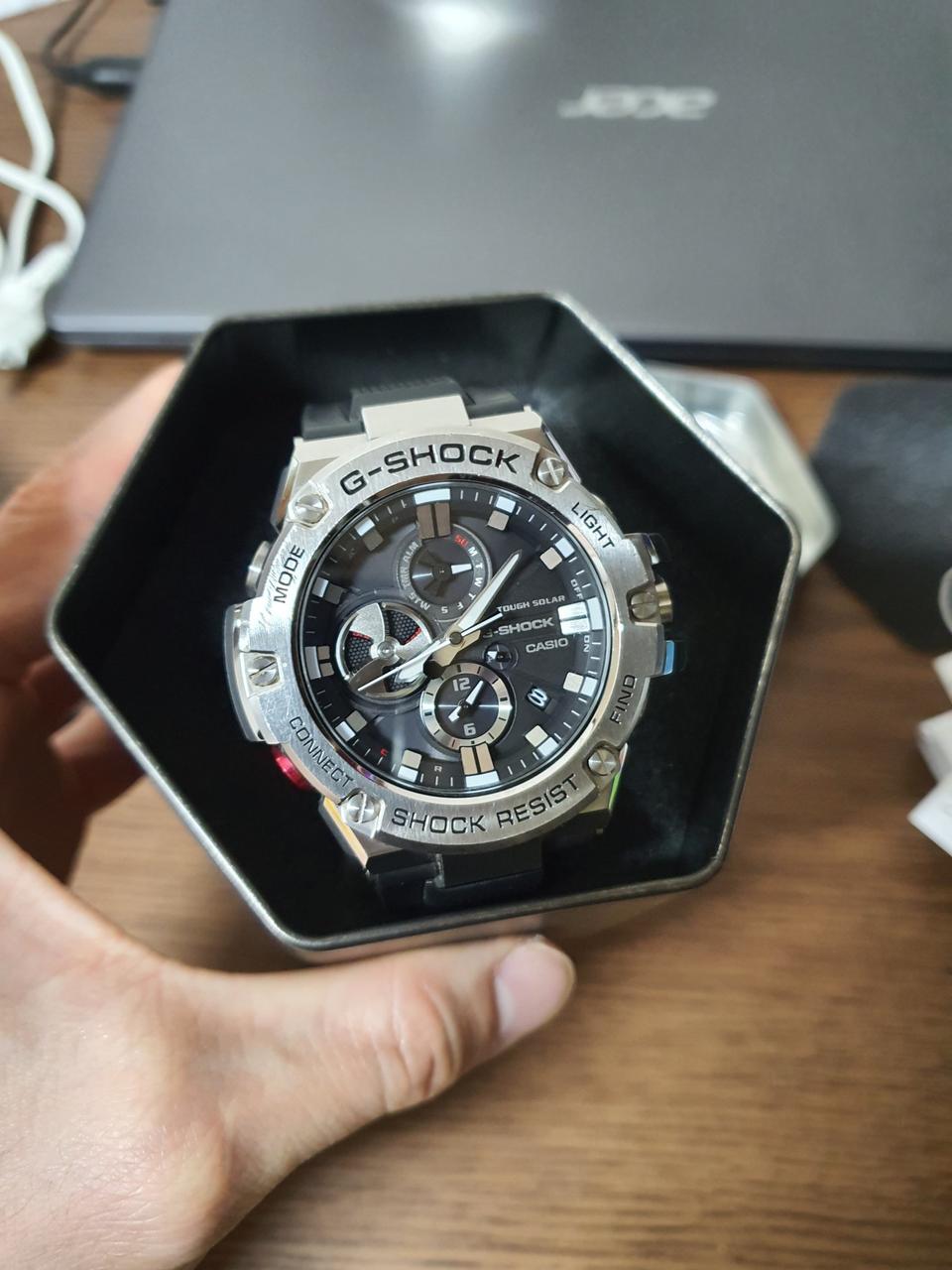 <인하>카시오 지샥 쥐샥 GST-B100 지스틸 시계+정품 메탈 스트랩