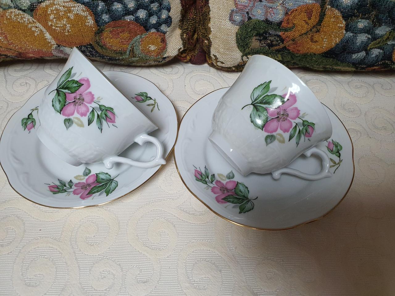 앤틱 폴란드 찻잔 2조값