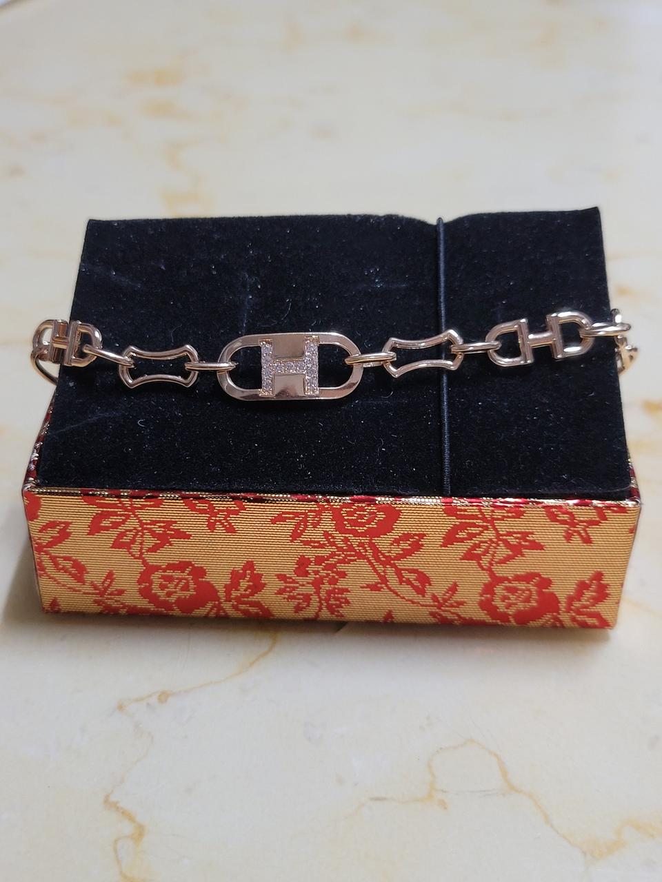 14k 로즈골드 팔찌