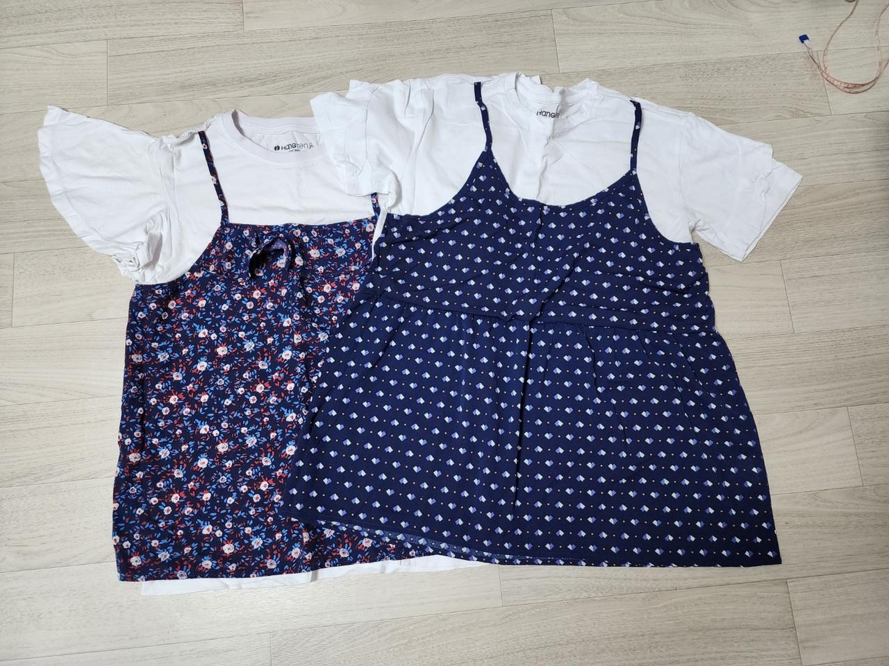 헹텐주니어 쉬폰 티셔츠 2장 17호 주니어티셔츠 아동티셔츠 초등학생티셔츠