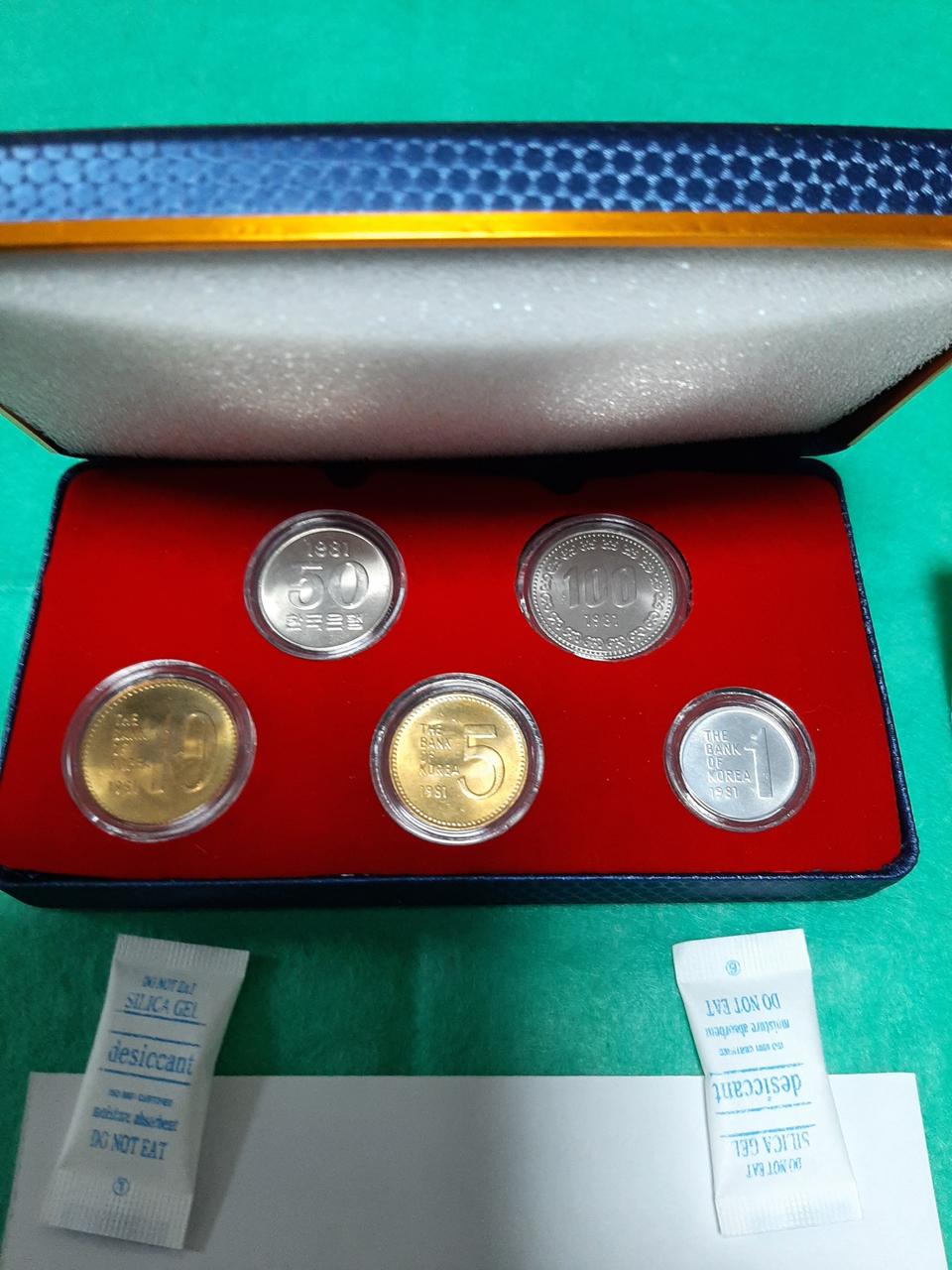 한국은행 주화 81년1.5.10.50.100주 세트 (미사용)