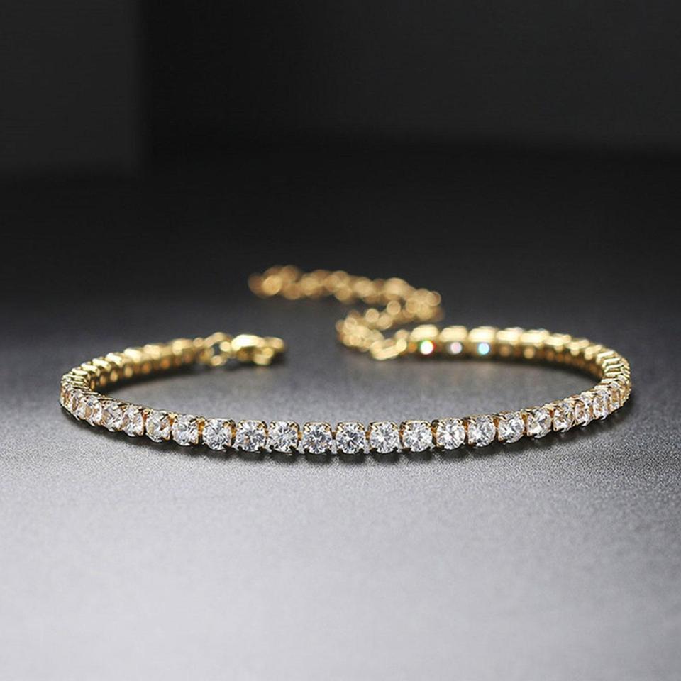 새 큐빅 체인 발찌 골드 체인 발목 팔찌 데일리 쥬얼리