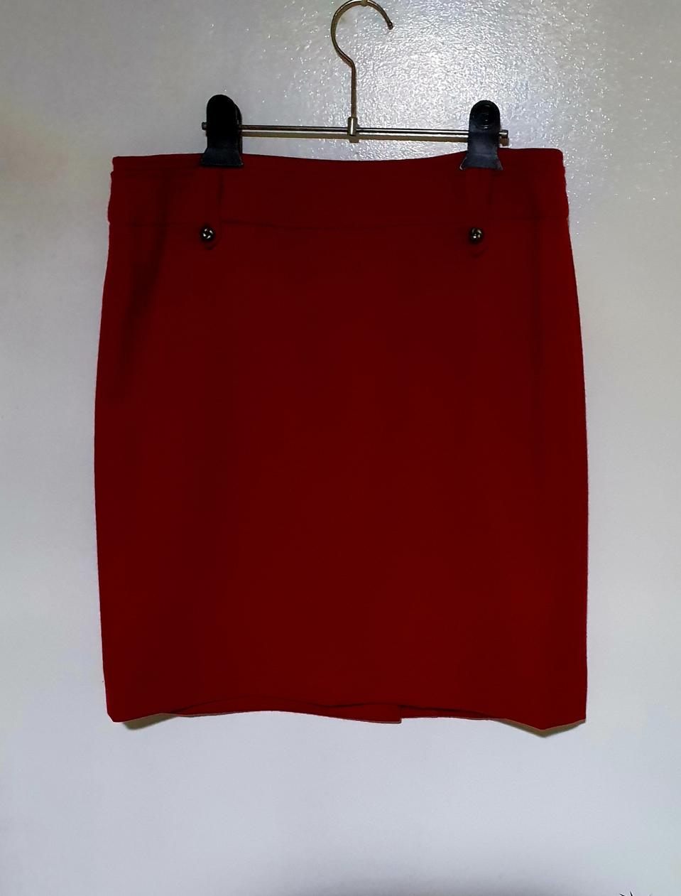 ⛔ DEESSE 레드 울 스커트