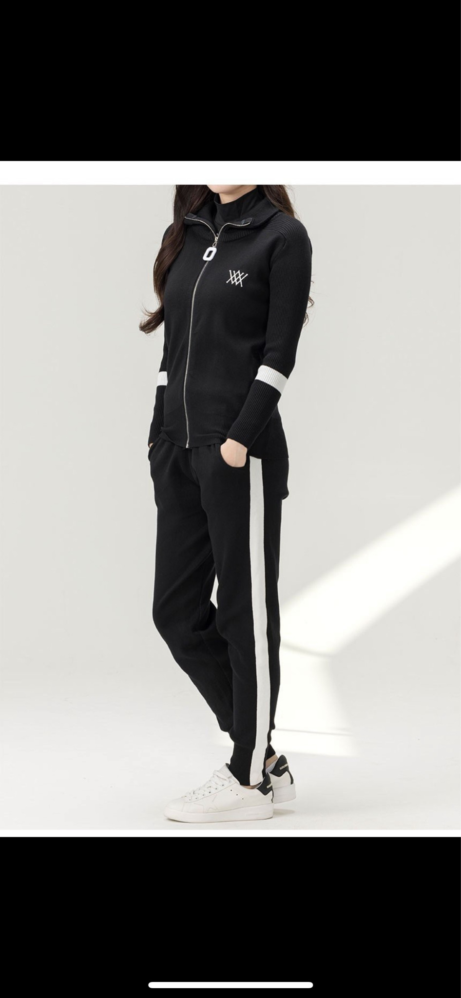 골프 여성 니트 투피스 세트