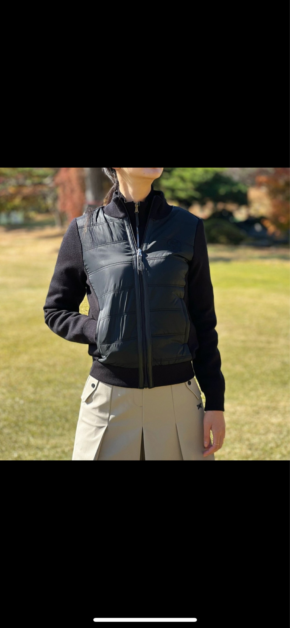 골프 스컬 니트다운 자켓