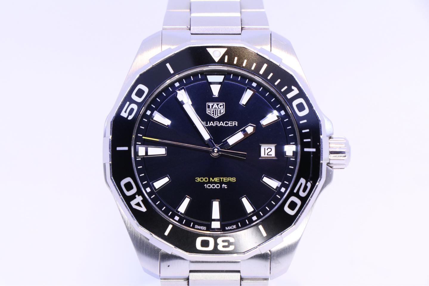 태그호이어 아쿠아레이서 쿼츠 43미리 검판 WAY101A