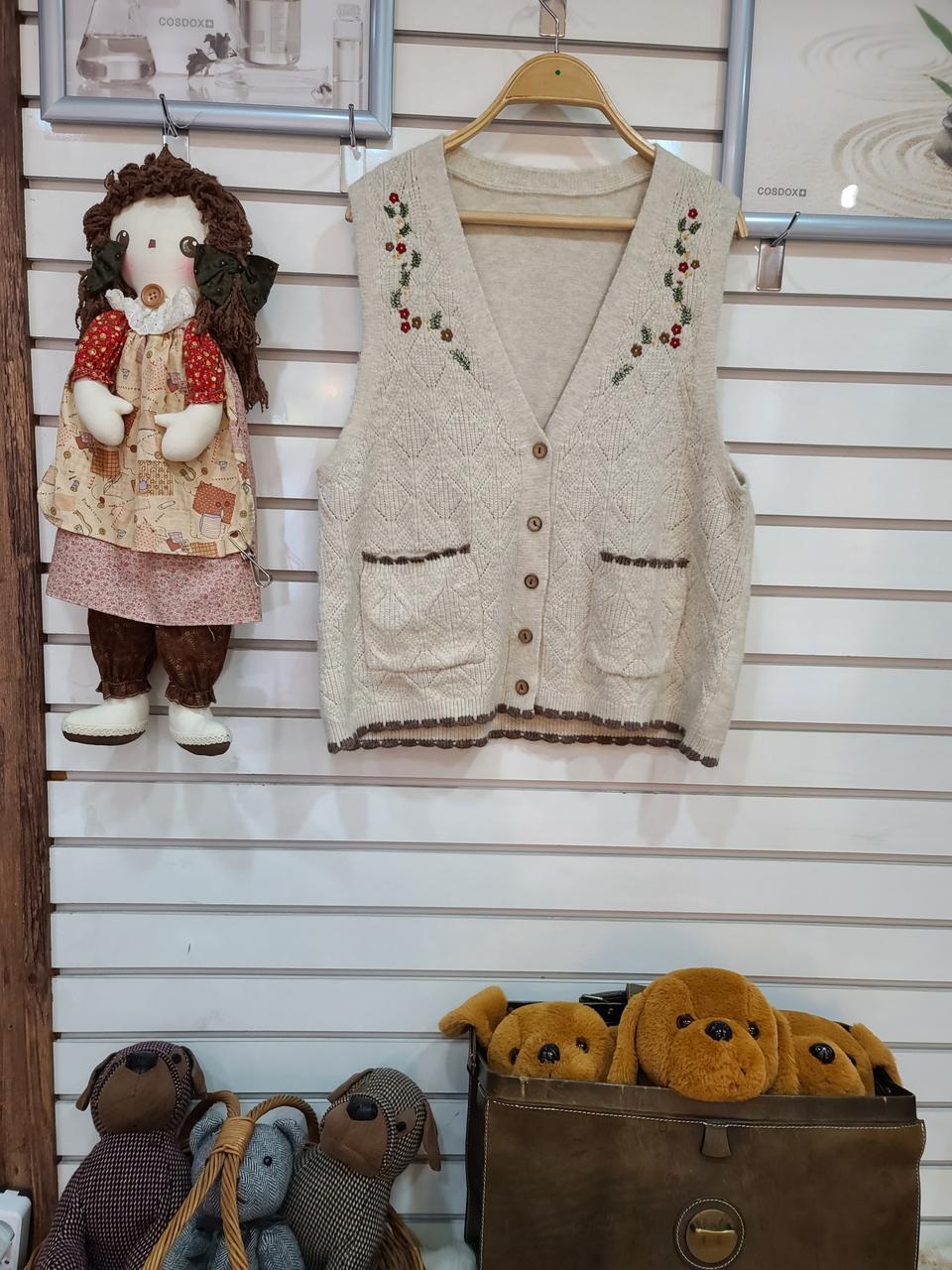 구제 주머니꽃무늬조끼