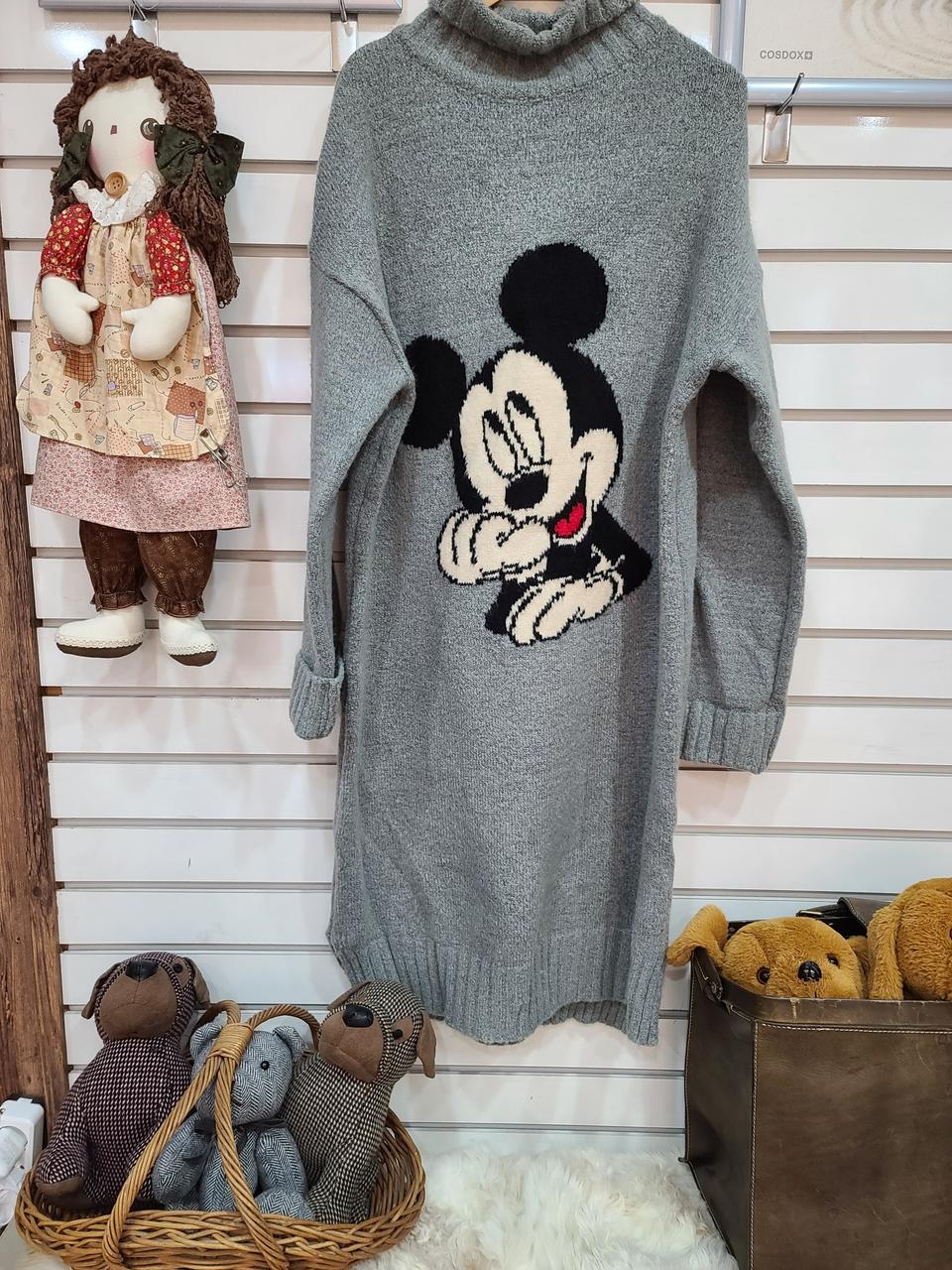 미키 롱니트목폴라원피스