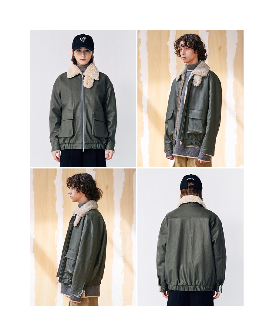 제너럴아이디어 에코레더 자켓