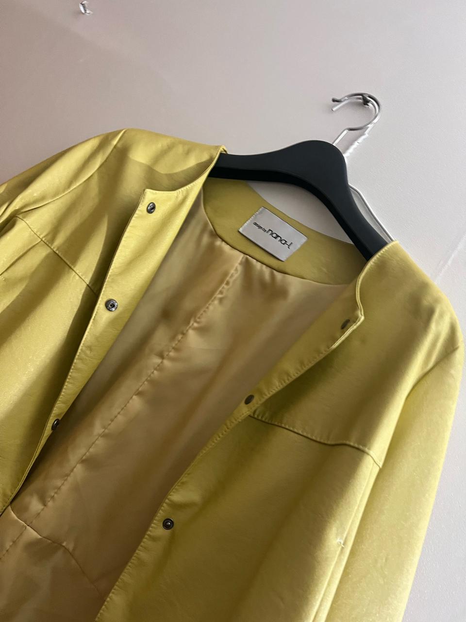 노카라 레더 자켓 옐로우 상태좋아요!