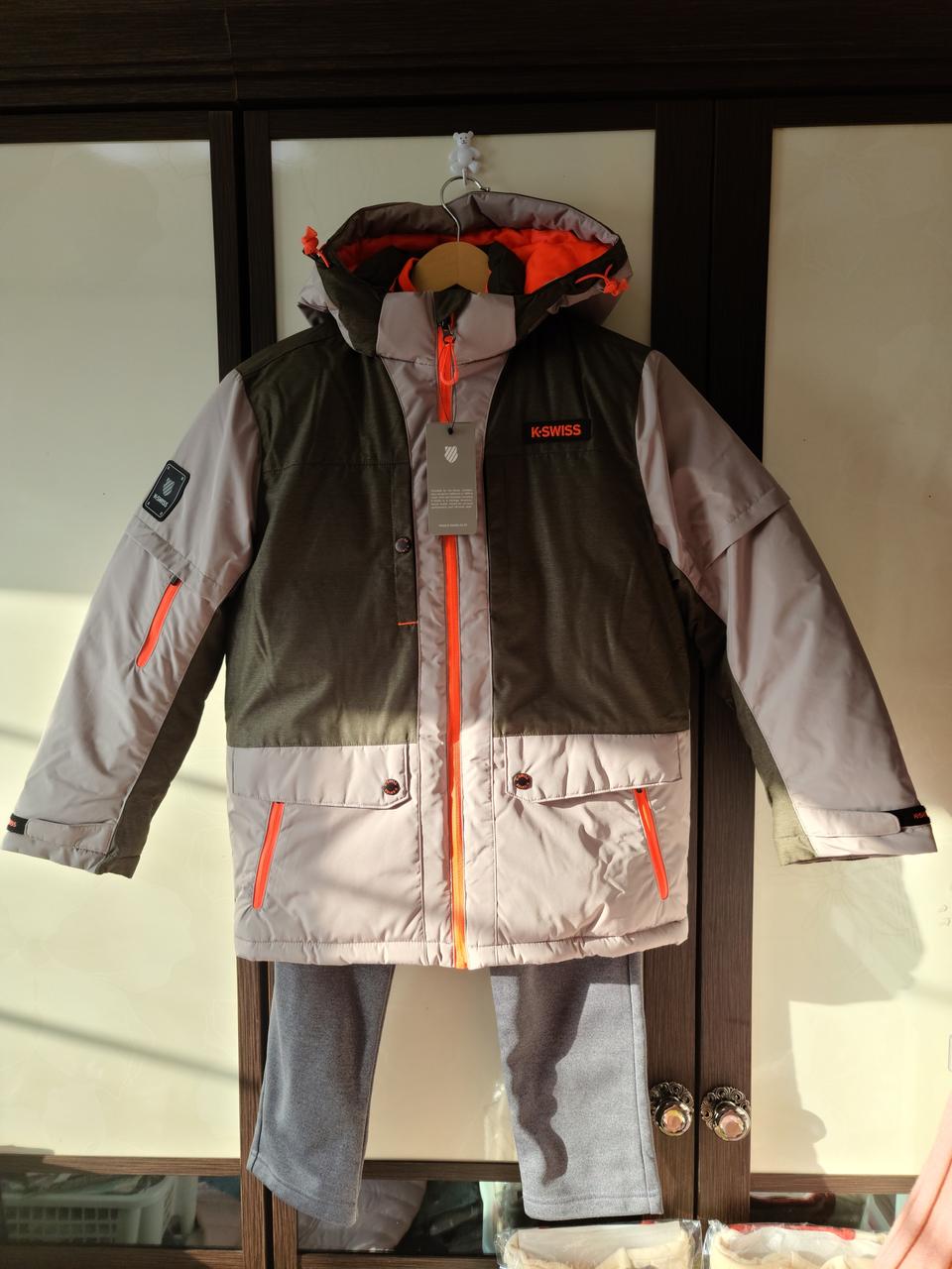 k-swiss 기모 상하세트 +패딩점퍼 3종셋트 사이즈130