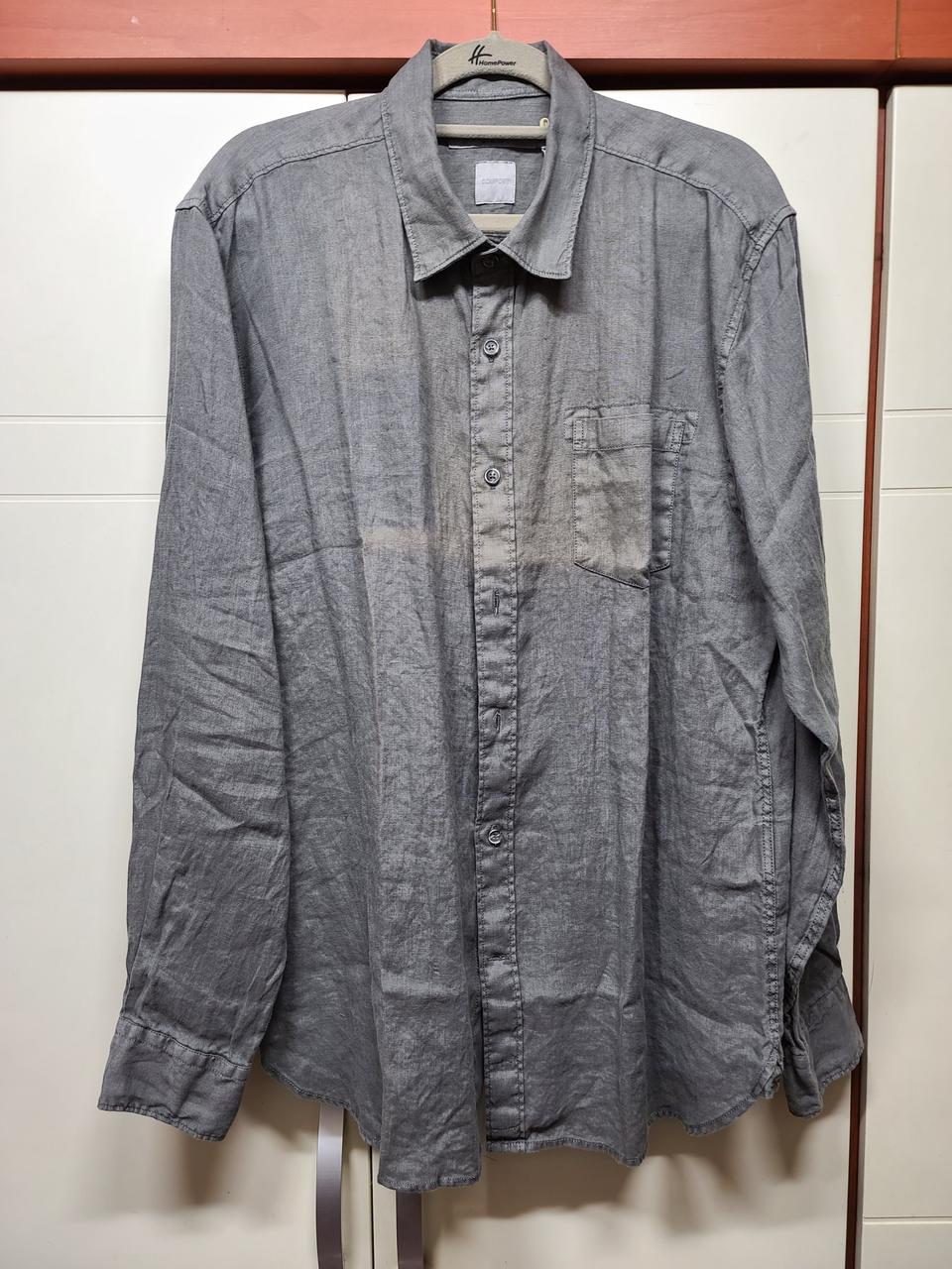 [택미제거 새상품]시리즈(SASFM20481GYX) 다크 빈티지 린넨셔츠