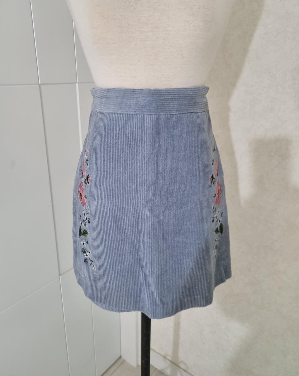 55 자수골덴치마