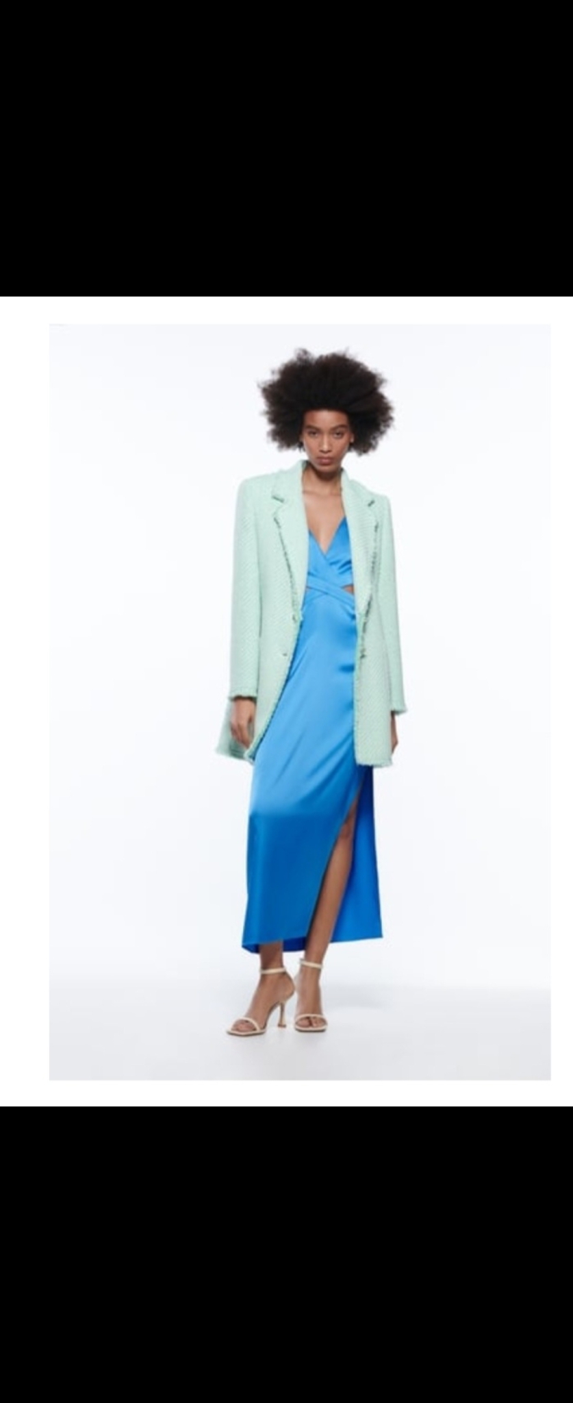 새상품) ZARA 프레이드 스트럭처 코트