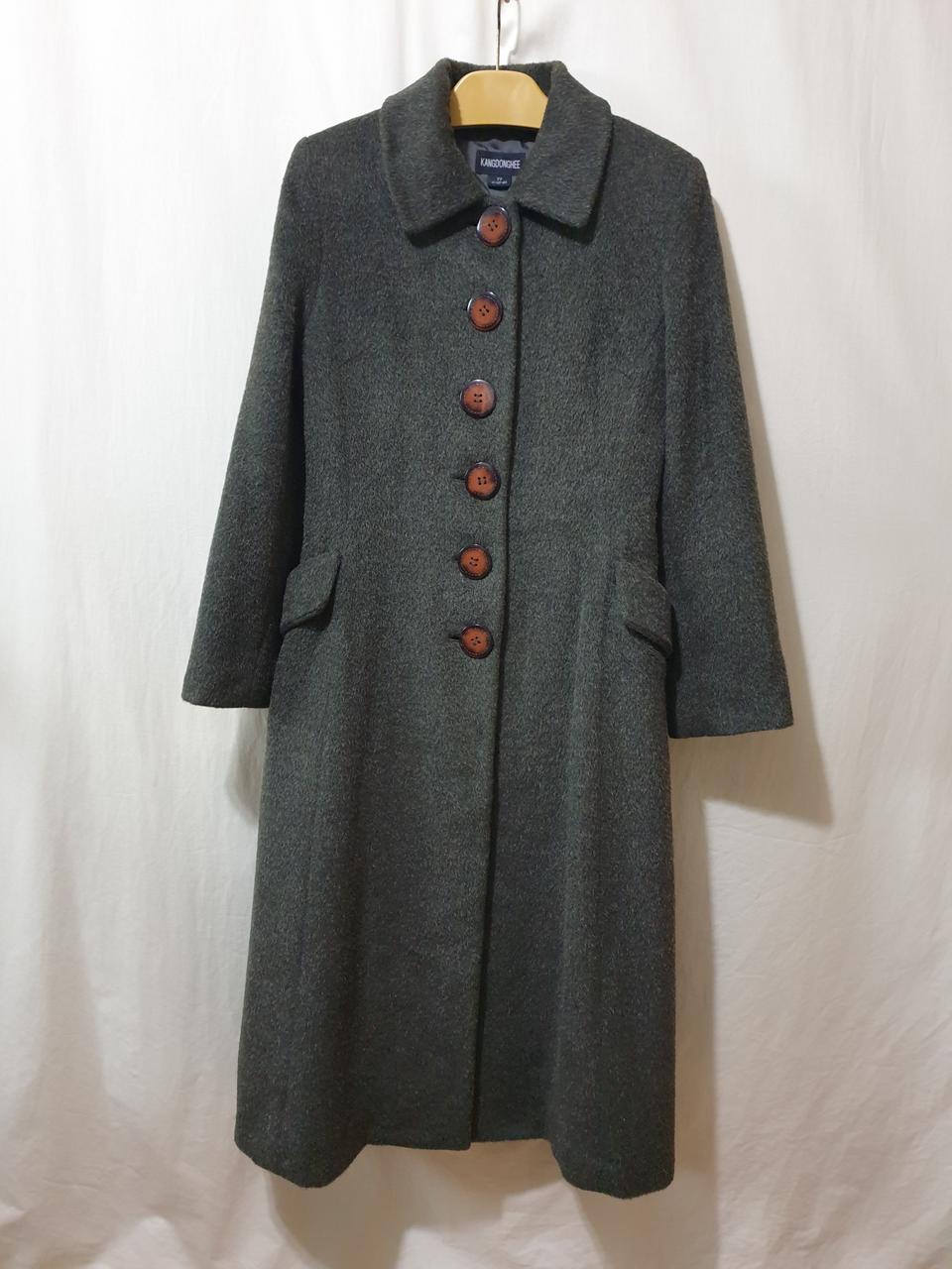 울 100% 롱코트 77